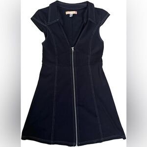Urban Outfitters Black Zip Up Mini Dress